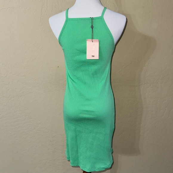 NWT Missguided Ribbed Racer Neck Mini Dress - Picture 2 of 5